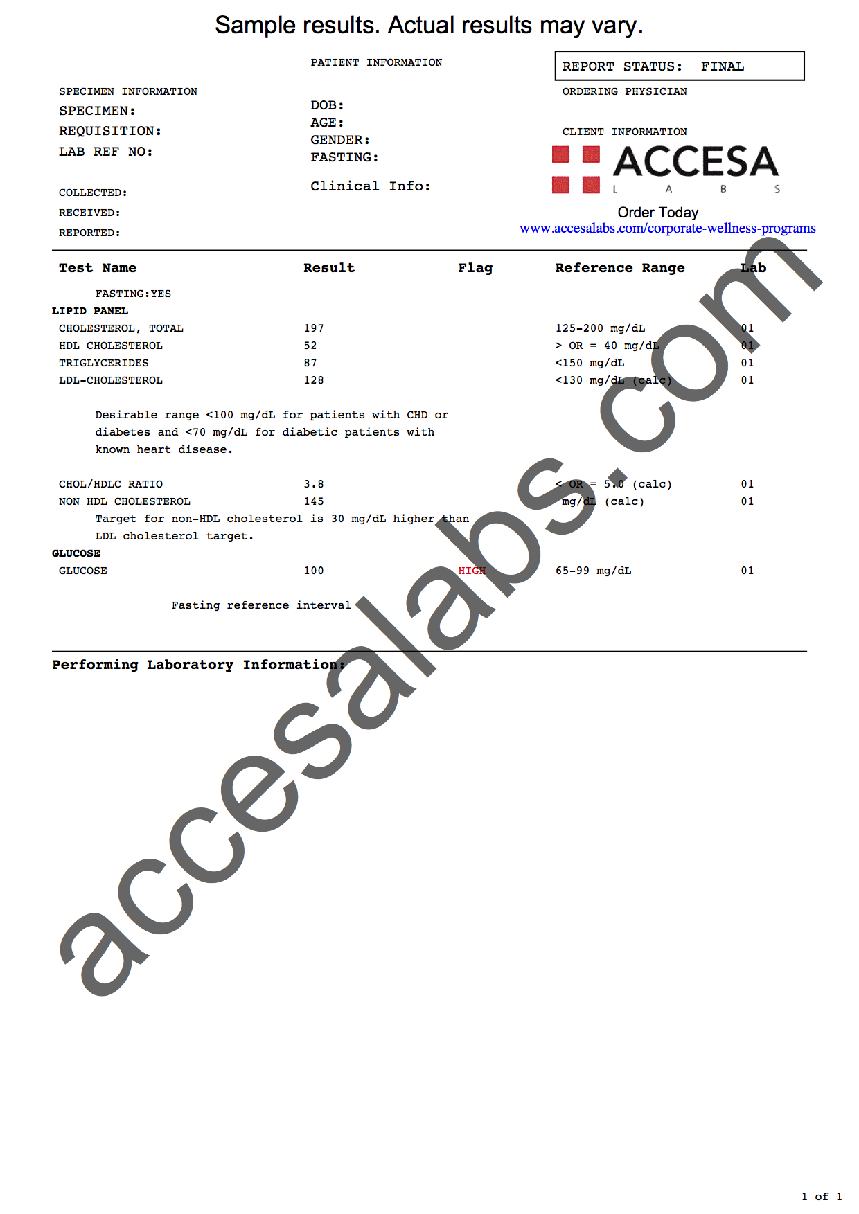 Biometric Screening Test Biometrics Testing Near You Accesa Labs